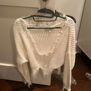 white winter sweater